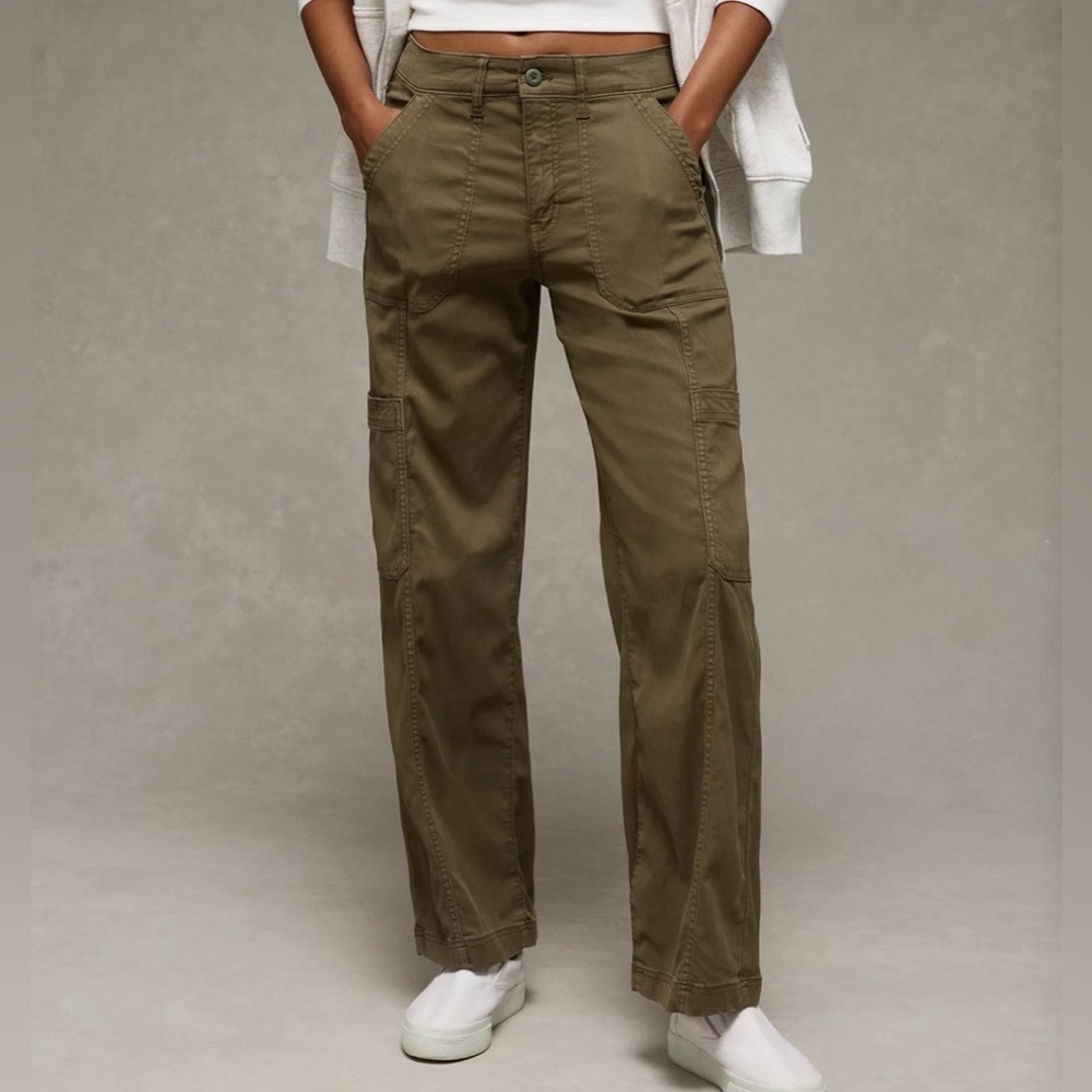 AE•Stretch High-Rise Utility Stovepipe Pant•Olive•Size 0•NWT